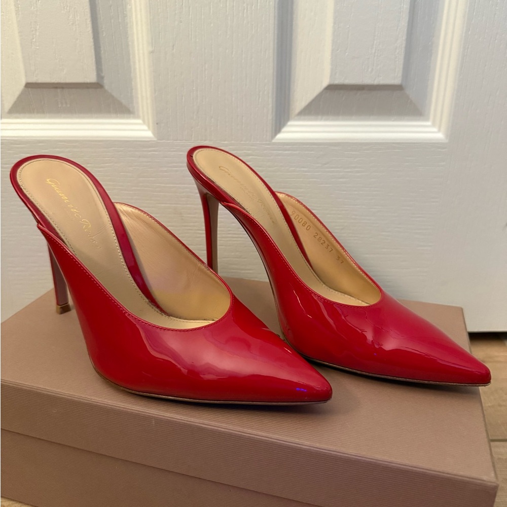 Gianvito Rossi Red Patent Leather Heels